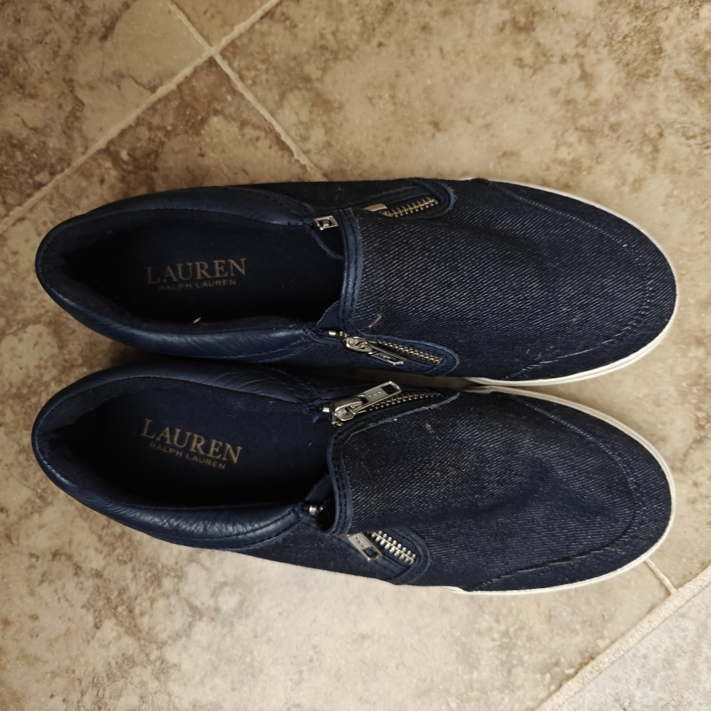 Women's Navy Slip-On Shoes